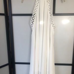 Lulu's Any Sway, Shape, or Form White Lace Halter Dress